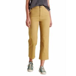 Toad & Co Earthworks high rise pants tan straight leg gorpcore utility